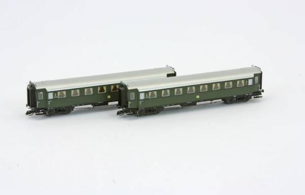 Saxonia 120183 - 2er Set Personenwagen C4ü Sa 07 der DR, mit Beleuchtung